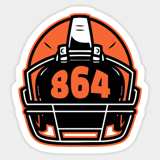 Retro Football Helmet 864 Area Code South Carolina Sticker